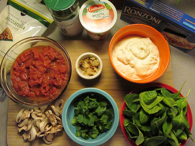 ingredient for spinach lasagna